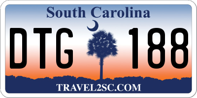 SC license plate DTG188