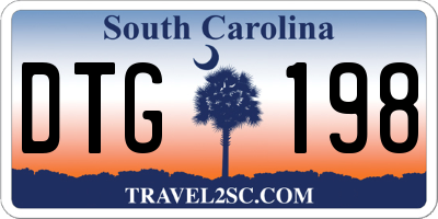 SC license plate DTG198