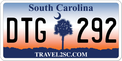 SC license plate DTG292