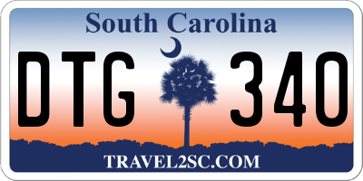SC license plate DTG340