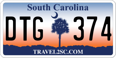 SC license plate DTG374