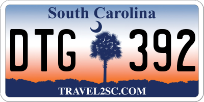 SC license plate DTG392