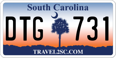 SC license plate DTG731