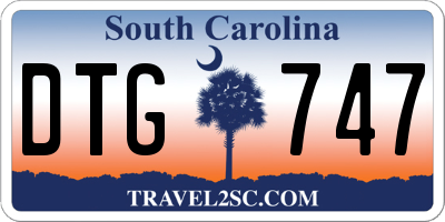 SC license plate DTG747