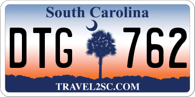 SC license plate DTG762