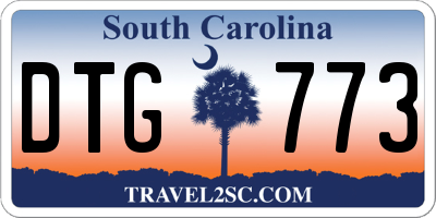 SC license plate DTG773
