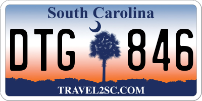 SC license plate DTG846