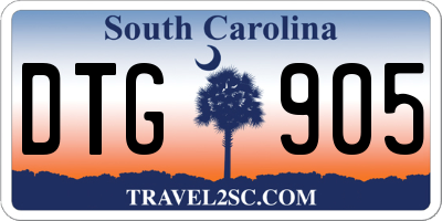 SC license plate DTG905