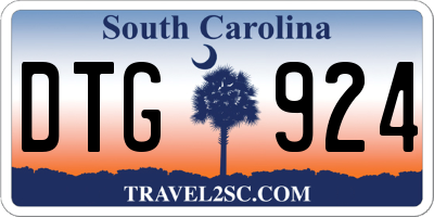 SC license plate DTG924