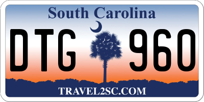 SC license plate DTG960