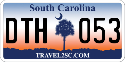 SC license plate DTH053