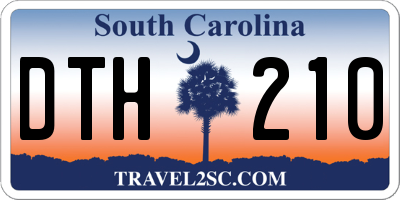 SC license plate DTH210