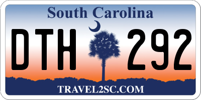 SC license plate DTH292