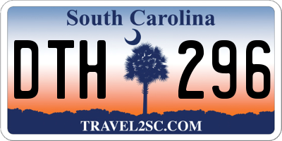 SC license plate DTH296