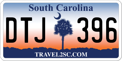SC license plate DTJ396