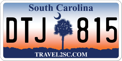 SC license plate DTJ815