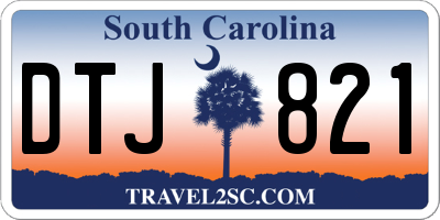 SC license plate DTJ821
