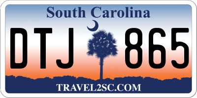 SC license plate DTJ865