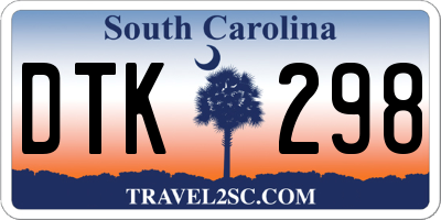 SC license plate DTK298