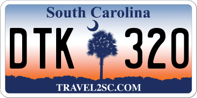 SC license plate DTK320