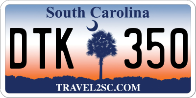 SC license plate DTK350