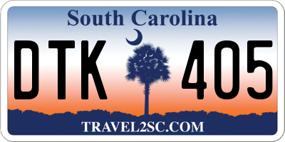 SC license plate DTK405