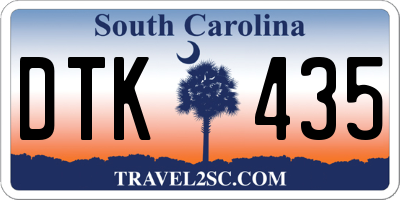 SC license plate DTK435