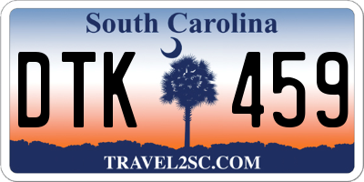 SC license plate DTK459