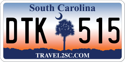 SC license plate DTK515