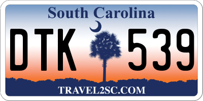 SC license plate DTK539