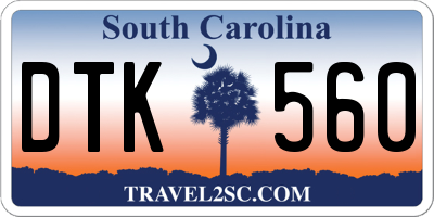 SC license plate DTK560