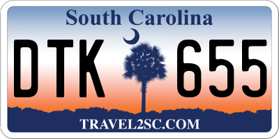 SC license plate DTK655