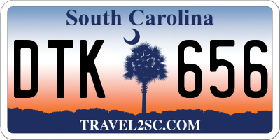 SC license plate DTK656