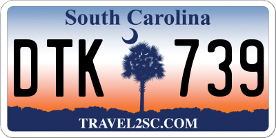 SC license plate DTK739