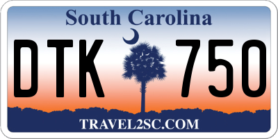 SC license plate DTK750