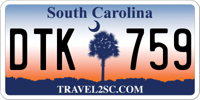 SC license plate DTK759