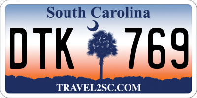 SC license plate DTK769