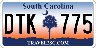 SC license plate DTK775