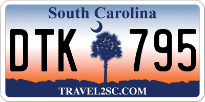 SC license plate DTK795