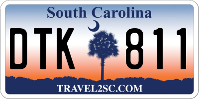 SC license plate DTK811