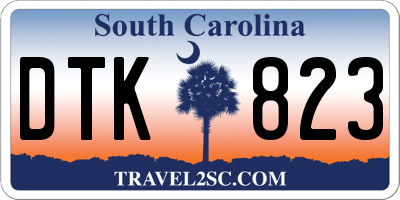 SC license plate DTK823