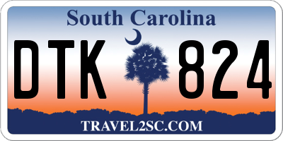 SC license plate DTK824