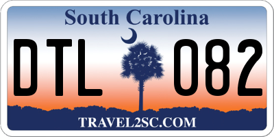 SC license plate DTL082