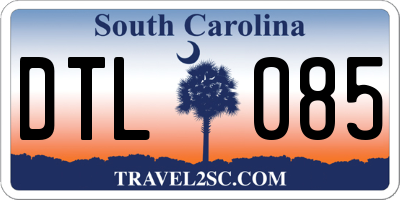 SC license plate DTL085