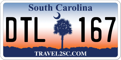 SC license plate DTL167