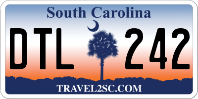 SC license plate DTL242