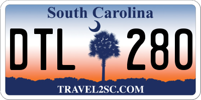 SC license plate DTL280