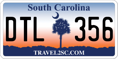 SC license plate DTL356