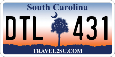 SC license plate DTL431