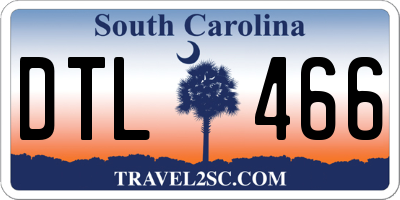 SC license plate DTL466